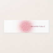 Custom Rose Gold Glitzer Look Modernes Elegantes Visitenkarten (Außenseite Aufgefaltet)