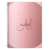 Custom Rose Gold Monogram Elegant Moderne Notizblock (Vorderseite)