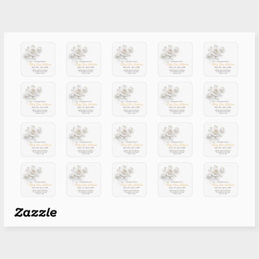 Custom Rose Remembrance Candle Sticker (Blatt)