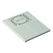 CUSTOM Rose Wreath Lebensmittelgeschäft Anreise Notizblock (angewinkelt)