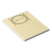 CUSTOM Rose Wreath Lebensmittelgeschäft Anreise Notizblock (angewinkelt)