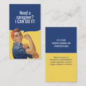 Custom Rosie The Riveter Caregiver Visitenkarte (Vorne/Hinten)