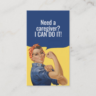 Custom Rosie The Riveter Caregiver Visitenkarte