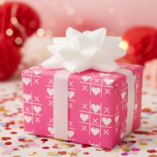 Custom Rosy Pink XOXO Paar Hochzeit, Jahrestag Geschenkpapier