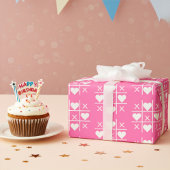 Custom Rosy Pink XOXO Paar Hochzeit, Jahrestag Geschenkpapier