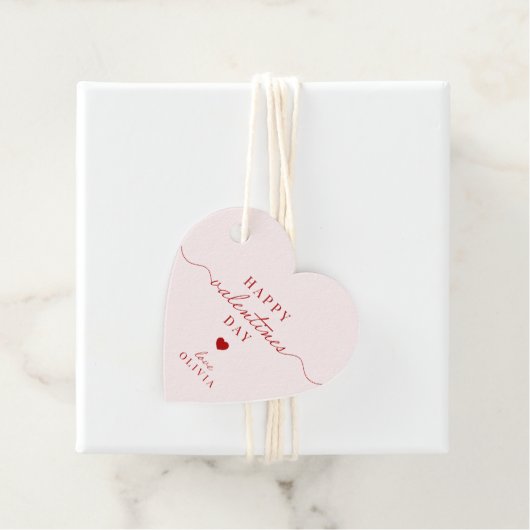 Custom rot rosa einfache VALENTINE'S DAY Geschenkm Geschenkanhänger (Beispiel)