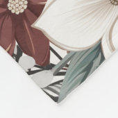 Custom Rot und Weiß Wasserfarbe Blumenfestival Fleecedecke (Ecke)