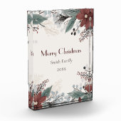 Custom Rot und Weiß Wasserfarbe Blumenfestival Fotoblock (Links)