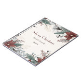 Custom Rot und Weiß Wasserfarbe Blumenfestival Notizblock (Linke Seite)