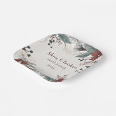 Custom Rot und Weiß Wasserfarbe Blumenfestival Pappteller (Gewinkelt)