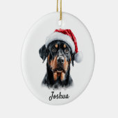Custom Rottweiler Dog Keramik Ornament (Rechts)
