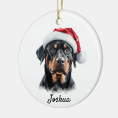 Custom Rottweiler Dog Keramik Ornament (Links)