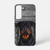 Custom Rottweiler Name Hunde Camouflage Rustikales Samsung Galaxy Hülle (Rückseite)