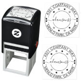 Custom Round Business Return Address & Name Seal  Permastempel