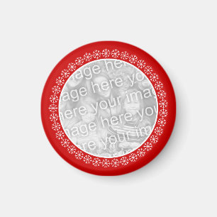 Custom Round Christmas Foto Kühlschrankmagnet