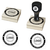 Custom Round Frame Handmade Business Logo Gummistempel