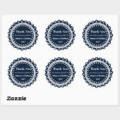 Custom Round Gastgeschenk Hochzeit Danke Stickers (Blatt)