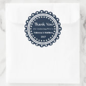 Custom Round Gastgeschenk Hochzeit Danke Stickers (Tasche)