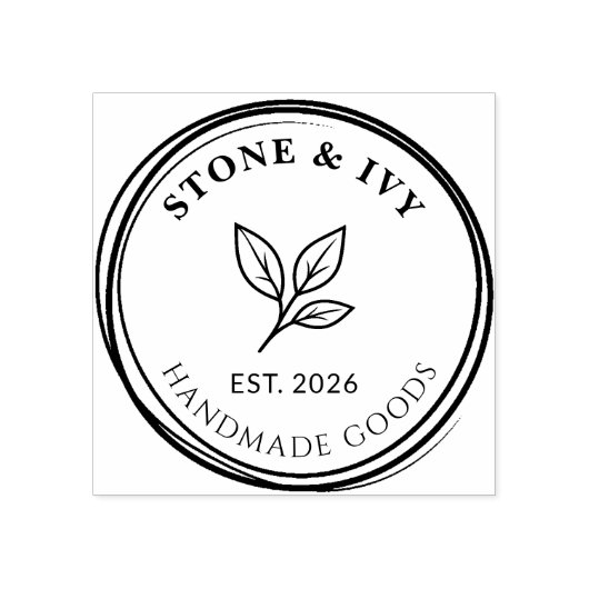 Custom Round Logo Rubber Stamp Gummistempel (Prägung)