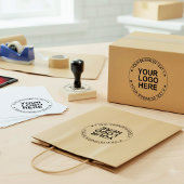 Custom Round Logo Stamp. Modern Business Text Seal Gummistempel