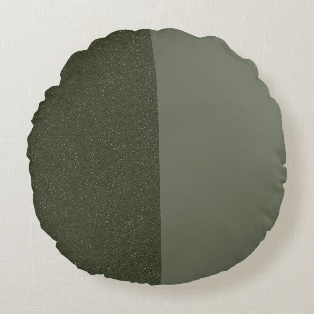 Custom Round Moss Green Kissen - Matte + Textur (Vorderseite)
