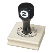 Custom Round Wooden Logo Rubber Stamp Gummistempel (Stempel)