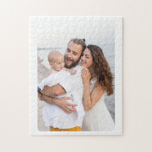 Custom Rounded Corner Photo Family Puzzle (Vertikal)