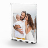 Custom Rounded Corners Photo Family Glass Block (Rechts)