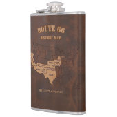 Custom Route 66 Centennial Map Travel Flachmann (Links)
