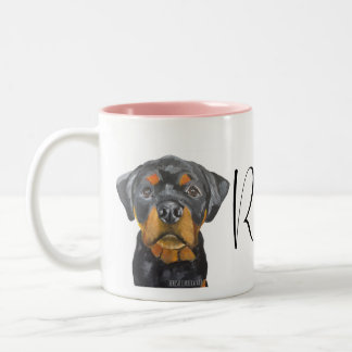 Custom Roxy Rottweiler Dog Zweifarbige Tasse