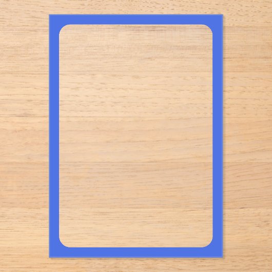 Custom Royal Blue Acrylic Frame Einladung (Vorderseite)