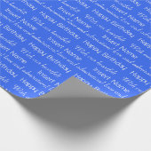 Custom Royal Blue All Occasion Wrapping Paper Geschenkpapier (Ecke)