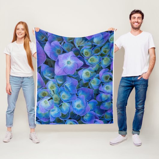 Custom Royal Blue Blume Bildtiefe des Ozeans Fleecedecke (Beispiel)