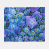 Custom Royal Blue Blume Bildtiefe des Ozeans Fleecedecke (Vorderseite (Horizontal))