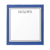 Custom Royal Blue Editable Color Notizblock (Vorderseite)