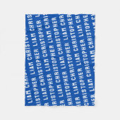 Custom Royal Blue Personalisiert Son Baby Boy Gesc Fleecedecke (Vorderseite)
