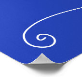 Custom Royal Blue Wedding Reception Print 18x24 Poster (Ecke)