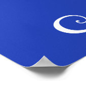 Custom Royal Blue Wedeption Empfang Print Poster (Ecke)