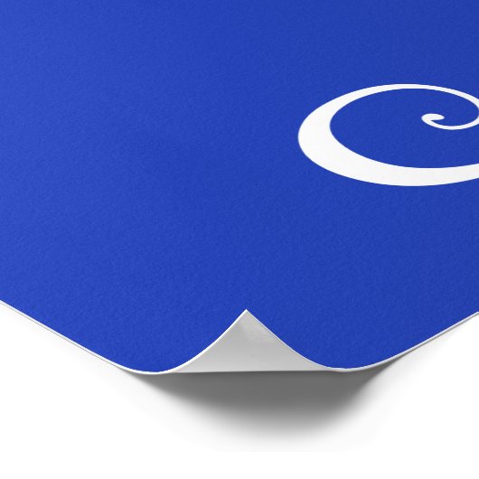 Custom Royal Blue Wedeption Empfang Print Poster (Ecke)