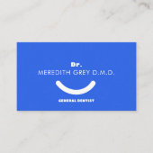 Custom Royal Blue White Dentist Doctors Extravagan Visitenkarte (Vorderseite)