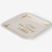 Custom Royal Gold Birthday Party Pappteller (Gewinkelt)