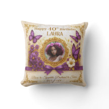 Custom Royal Gold Lila Butterfly Geburtstagsgesche