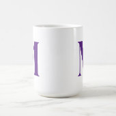 Custom Royal Lila Letter Personalisiert Initial Kaffeetasse (Mittel)