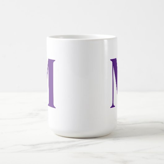 Custom Royal Lila Letter Personalisiert Initial Kaffeetasse (Mittel)