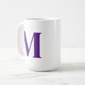 Custom Royal Lila Letter Personalisiert Initial Kaffeetasse (Vorderseite Links)