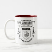Custom RPG University - Funny RPG Liebhaber Zweifarbige Tasse (Links)