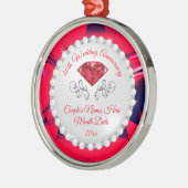 Custom Ruby, 40. Hochzeitsszenario Ornament Aus Metall (Links)