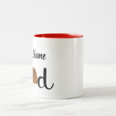 Custom Ruby Cavalier King Charles Spaniel Zweifarbige Tasse (Mittel)