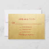 Custom Ruby RED Gold Indian Mandala UAWG Wedding Einladung (Rückseite)