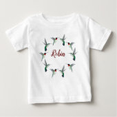 Custom Ruby-throated Hummingbirds Baby T - Shirt (Vorderseite)